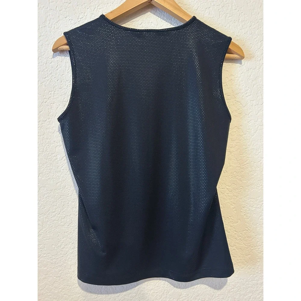 Vintage The Limited Tank Top Size L Black 90s Y2K Monochrome Liquid Look Chic